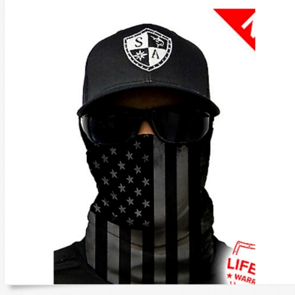 SA Blackout Flag Tubular bandana face & sun shield